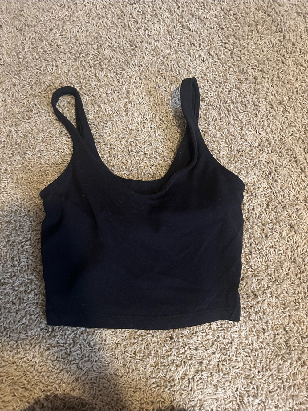 lululemon athletica Black Crop Tank Top